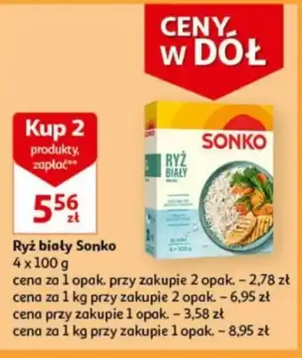 Auchan Ryż biały Sonko 2 x 4 x 100 g oferta