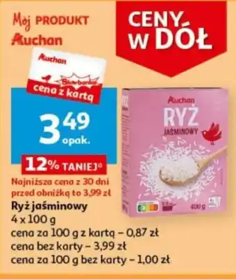 Auchan Ryż jaśminowy 4 x 100 g oferta
