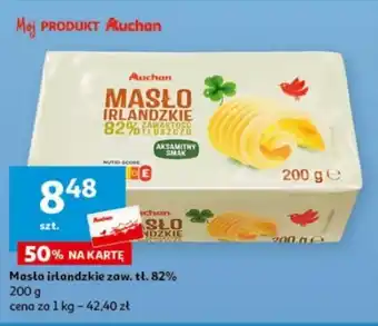 Auchan Masło irlandzkie zaw. tł. 82% 200 g oferta