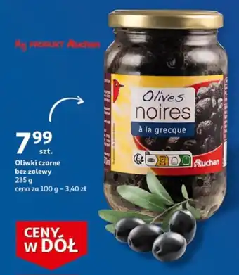 Auchan Oliwki czarne bez zalewy 235 g oferta