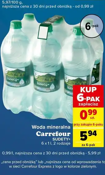 Carrefour Express Woda mineralna carrefour oferta