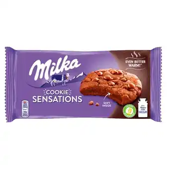 Gama Milka sensations ciastka kakaowe z kawałkami czekolady mlecznej 156 g oferta