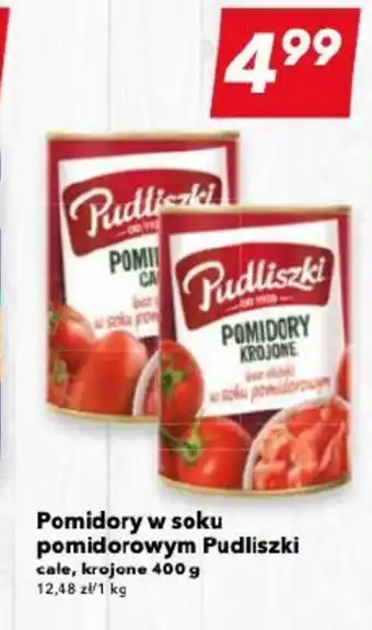 Lewiatan Pomidory w soku pomidorowym Pudliszki 400 g oferta