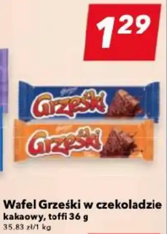 Lewiatan Wafel Grześki w czekoladzie 36 g oferta