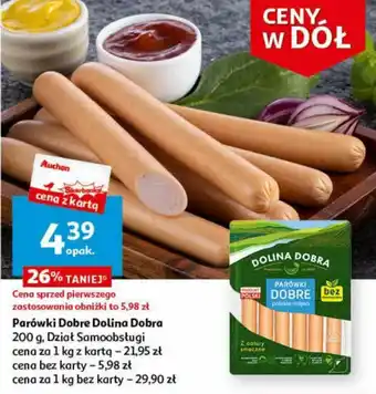 Auchan Parówki Dobre Dolina Dobra 200 g oferta