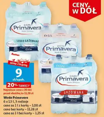 Auchan Woda Primavera 6 x 1,5 l oferta