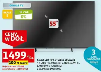Auchan Smart LED TV 55" Qilive 55UA231 oferta