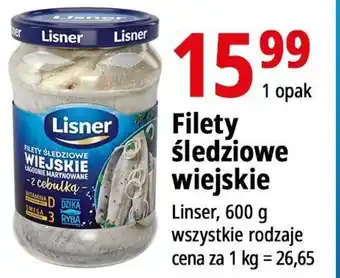 E.Leclerc Filety śledziowe wiejskie Linser 600 g oferta