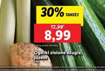 Lidl Ogórki zielone długie, luzem 1 kg oferta