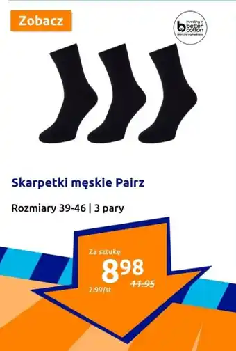 Action Skarpetki męskie Pairz 3 pary oferta