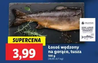 Lidl Łosoś wędzony na gorąco, tusza 100 g oferta