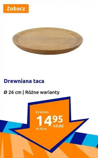 Action Drewniana taca oferta