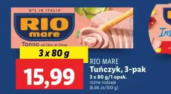 Lidl Tuńczyk, 3-pak 3 x 80 g/1 opak. oferta