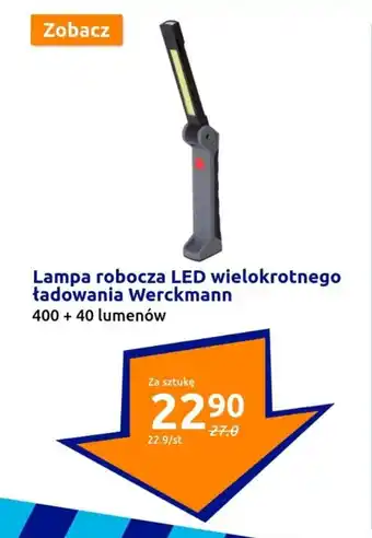 Action Lampa robocza LED wielokrotnego ładowania Werckmann oferta