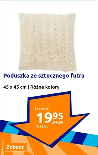 Action Poduszka ze sztucznego futra 45 x 45 cm oferta