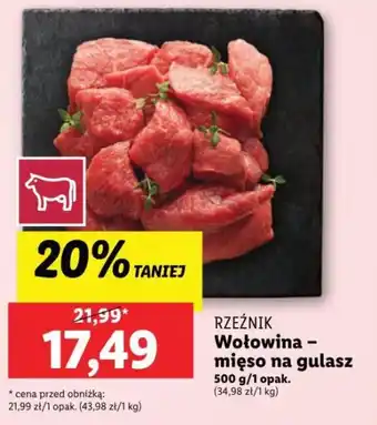 Lidl Wołowina - mięso na gulasz 500 g/1 opak. oferta