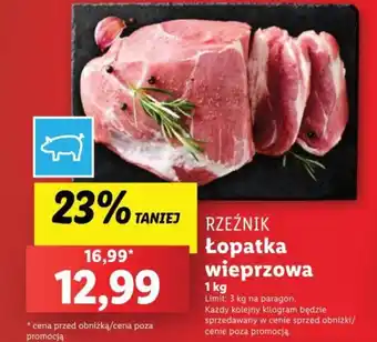 Lidl Łopatka wieprzowa 1 kg oferta