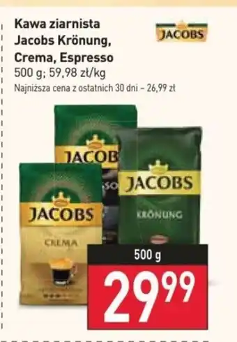 Stokrotka Kawa ziarnista Jacobs Krönung, Crema, Espresso 500 g oferta