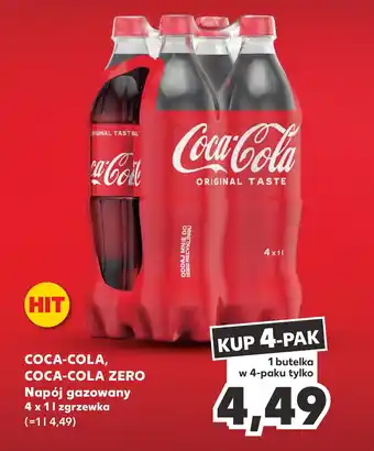 Kaufland COCA COLA COCA COLA ZERO Napój gazowany 1l oferta