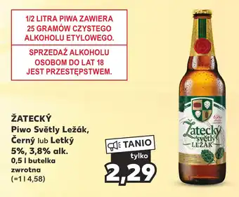 Kaufland ŽATECKÝ Piwo Světly Ležák Černý lub Letký 5%, 3,8% alk. 0,5l oferta