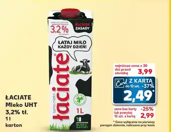 Kaufland ŁACIATE Mleko UHT 3,2% tł. 1l oferta