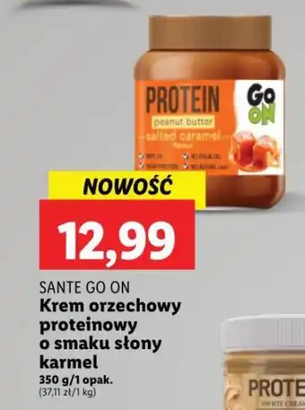 Lidl Krem orzechowy proteinowy o smaku słony karmel 350 g oferta