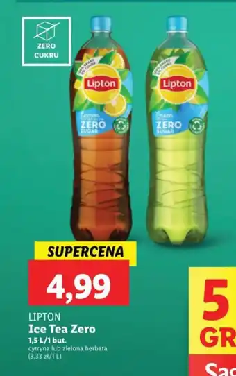 Lidl LIPTON Ice Tea Zero 1,5 L/1 but. oferta