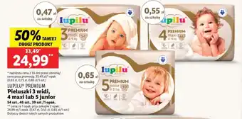 Lidl Pieluszki 3 midi, 4 maxi lub 5 junior oferta