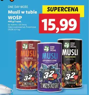 Lidl Musli w tubie WOŚP 400 g oferta