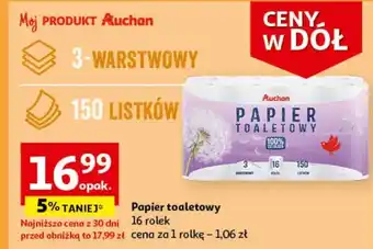 Auchan Papier toaletowy Auchan oferta