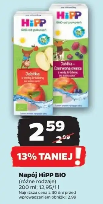 Netto Napój HiPP BIO 200 ml oferta