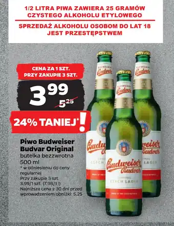 Netto Piwo Budweiser Budvar Original oferta