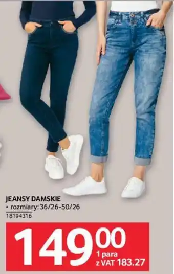 Selgros JEANSY DAMSKIE oferta