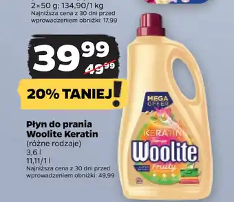 Netto Płyn do prania Woolite Keratin oferta