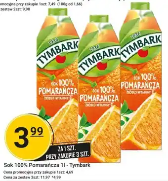 Hitpol Sok 100% Pomarańcza 1 L oferta