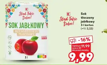 Kaufland Sok tłoczony jabłkowy 3l oferta
