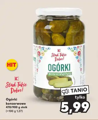 Kaufland Ogórki konserwowe 470/900 g oferta