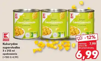 Kaufland Kukurydza supersłodka 3 x 212 ml oferta