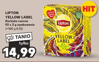 Kaufland LIPTON YELLOW LABEL Herbata czarna 92 x 2 g oferta