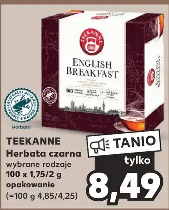 Kaufland TEEKANNE Herbata czarna 100 x 1,75/2 g oferta