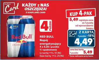 Kaufland RED BULL Napój energetyzujący 0,25 l oferta