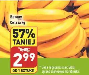 ALDI Banany Cena za kg oferta