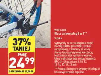 ALDI WORKZONE Klucz uniwersalny 8 w 1 oferta