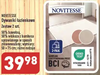 ALDI NOVITESSE Dywaniki łazienkowe Zestaw 2 szt. oferta