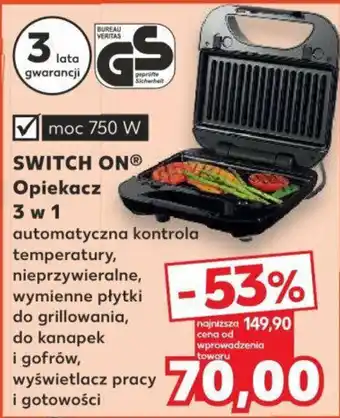 Kaufland SWITCH ON Opiekacz 3 w 1 oferta