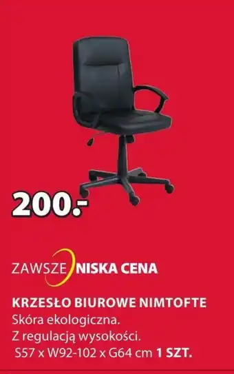 JYSK Krzesło biurowe Nimtofte oferta