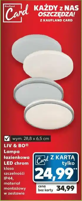 Kaufland LIV & BO Lampa łazienkowa LED chrom oferta