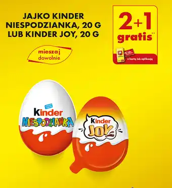 Biedronka JAJKO KINDER NIESPODZIANKA, 20 G LUB KINDER JOY, 20 G oferta