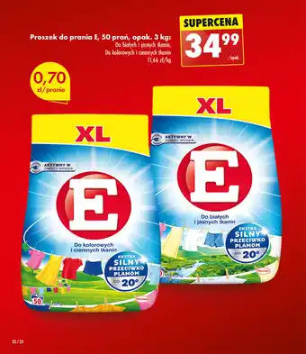 Biedronka Proszek do prania E, 50 prań, opak. 3 kg oferta