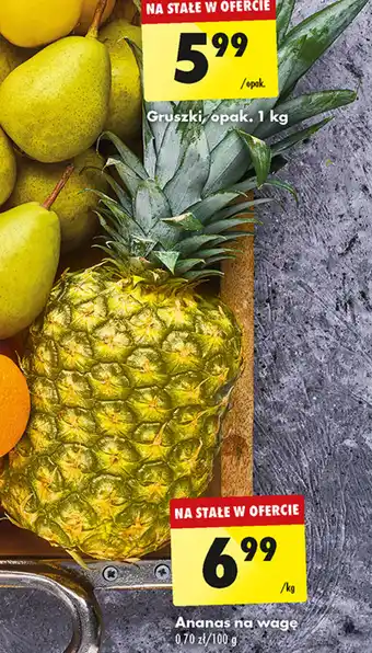 Biedronka Ananas na wagę  1 kg oferta